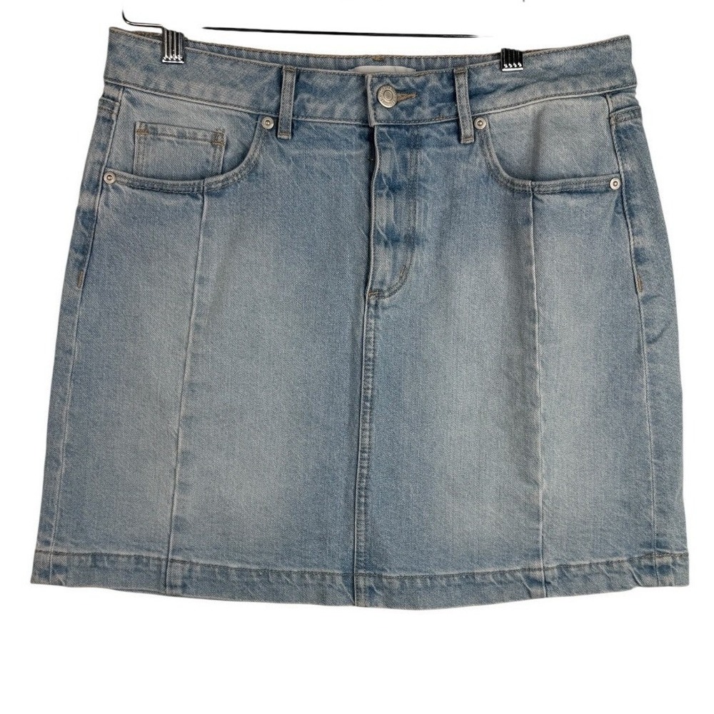 LOFT Women's Light Wash‎ Denim Skirt Size 6 Blue Comfort Pockets A Line